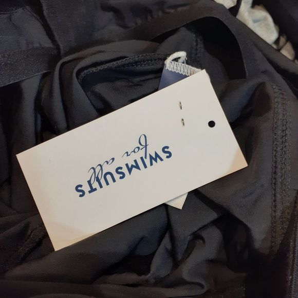 Swimsuits For All Tie Front Underwire Tankini Top 10DD/F or 20F/G NWT - Picture 3 of 14